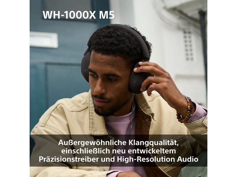 Sony Wireless Over-Ear-Kopfhörer WH-1000XM5 Schwarz Kabellose Kopfhörer mit Noise Cancelling