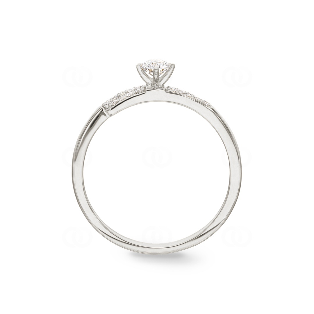 0.25 Karat Diamantring 750/18 K Weissgold