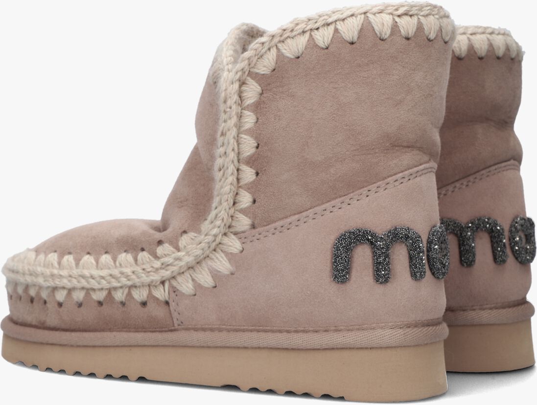 beige mou vachtlaarzen eskimo 18 glitter logo