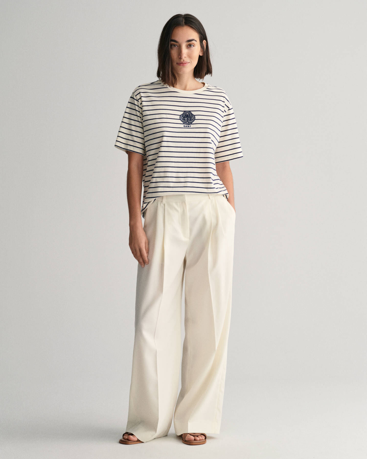 Gant| Damen T-Shirt  STRIPED MONOGRAM Relaxed Fit