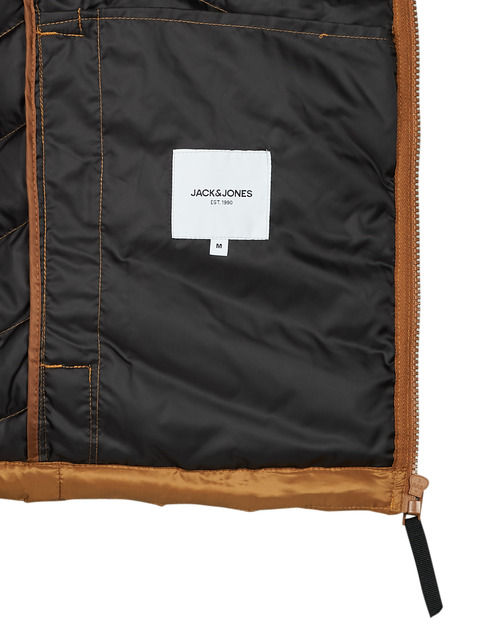 Jack & Jones - JJEHERO PUFFER HOOD Cognac