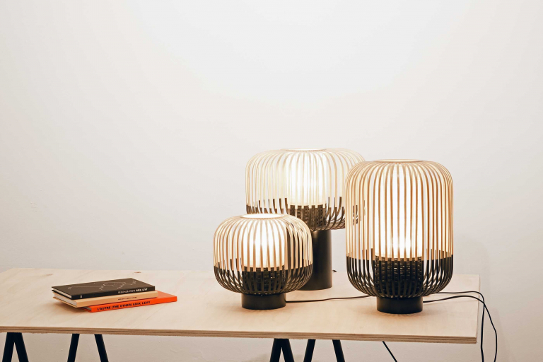 Forestier Bamboo Light tafellamp small zwart