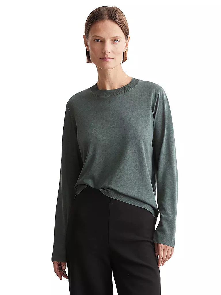 MARC O'POLO Langarmshirt  dunkelgrün
