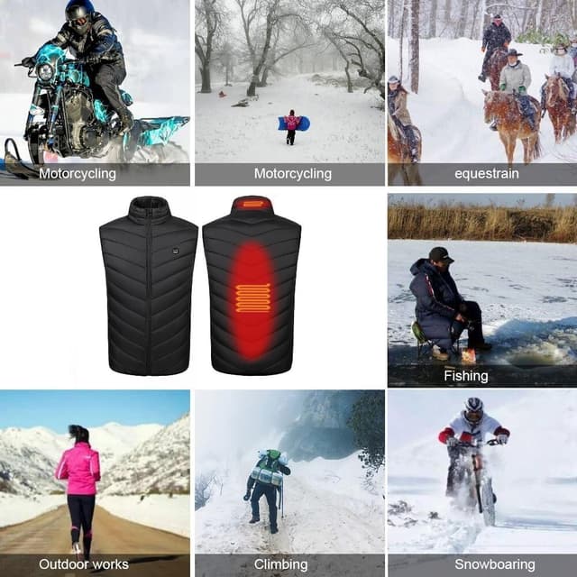 Varm vest Sort S