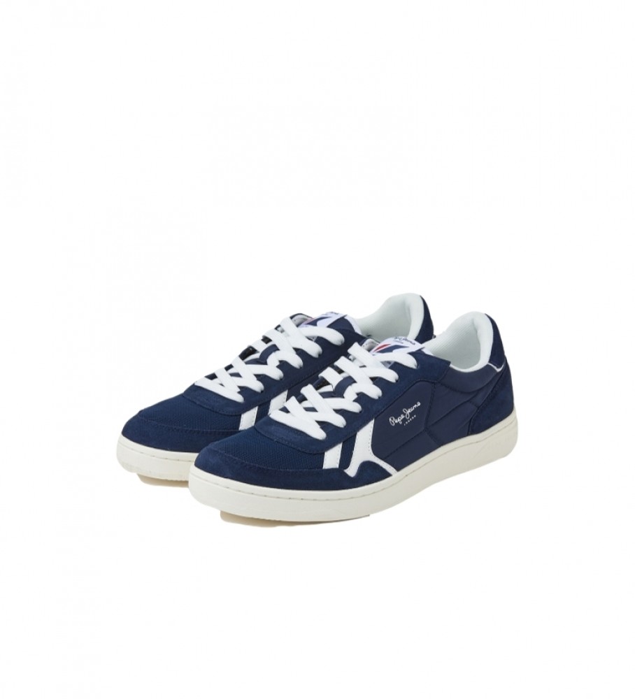 Tênis Pepe Jeans de couro combinado Kore Vintage Navy