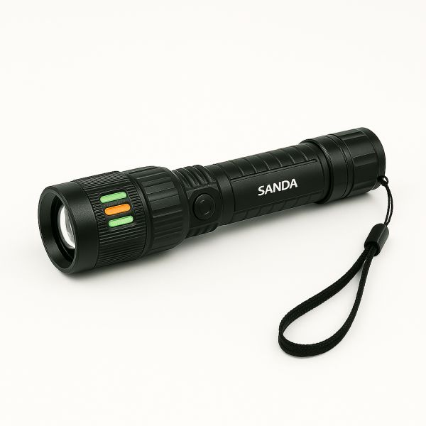 Sanda Lanterna led Recarregável Sd-5627 Preto