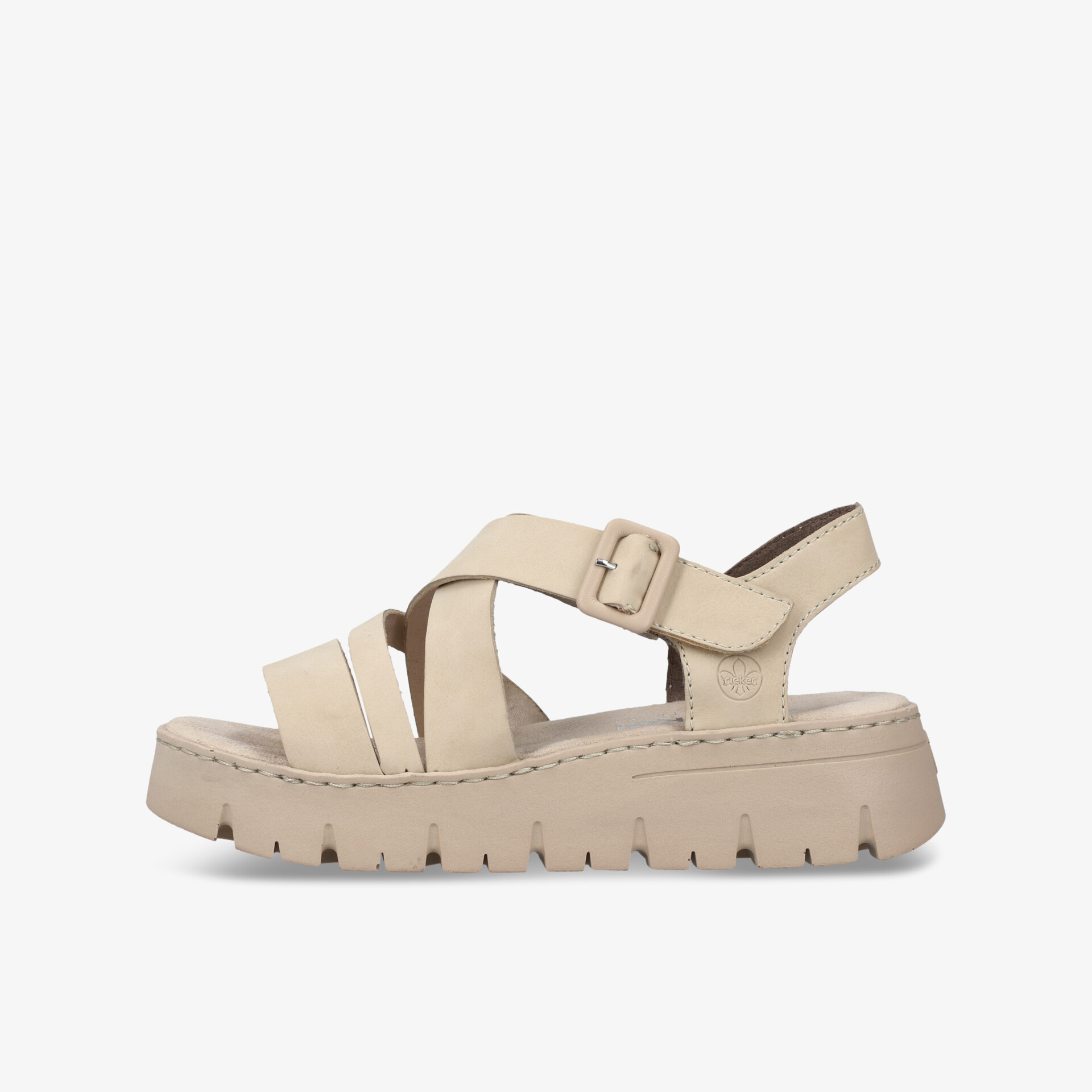 rieker Damen Plateausandalen beige