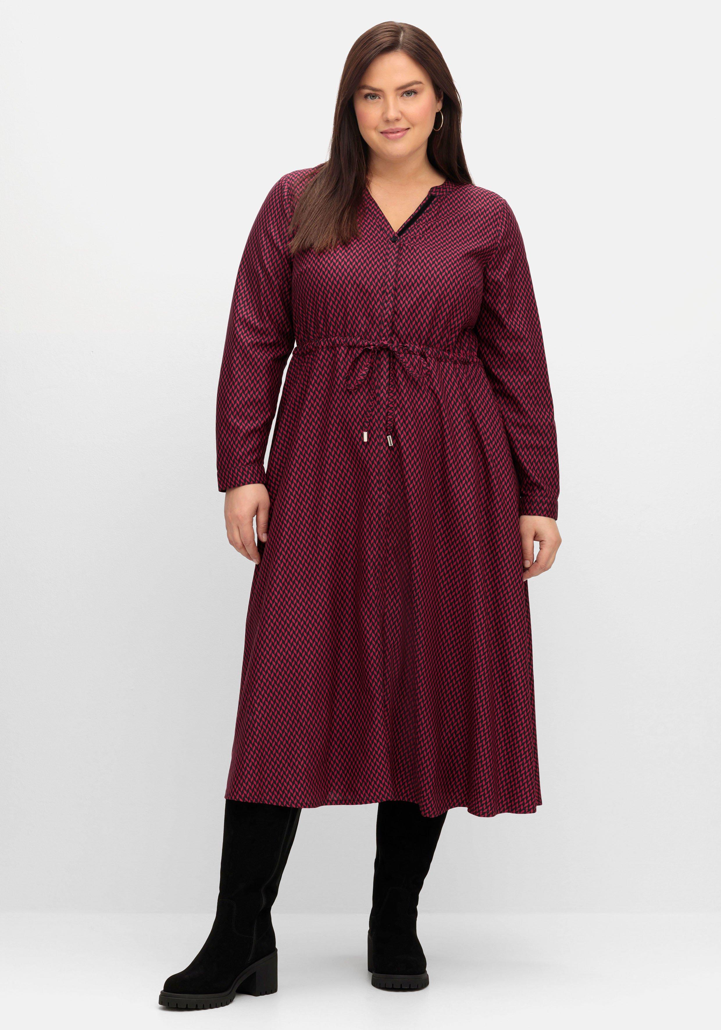 Gefüttertes Midikleid mit Alloverprint