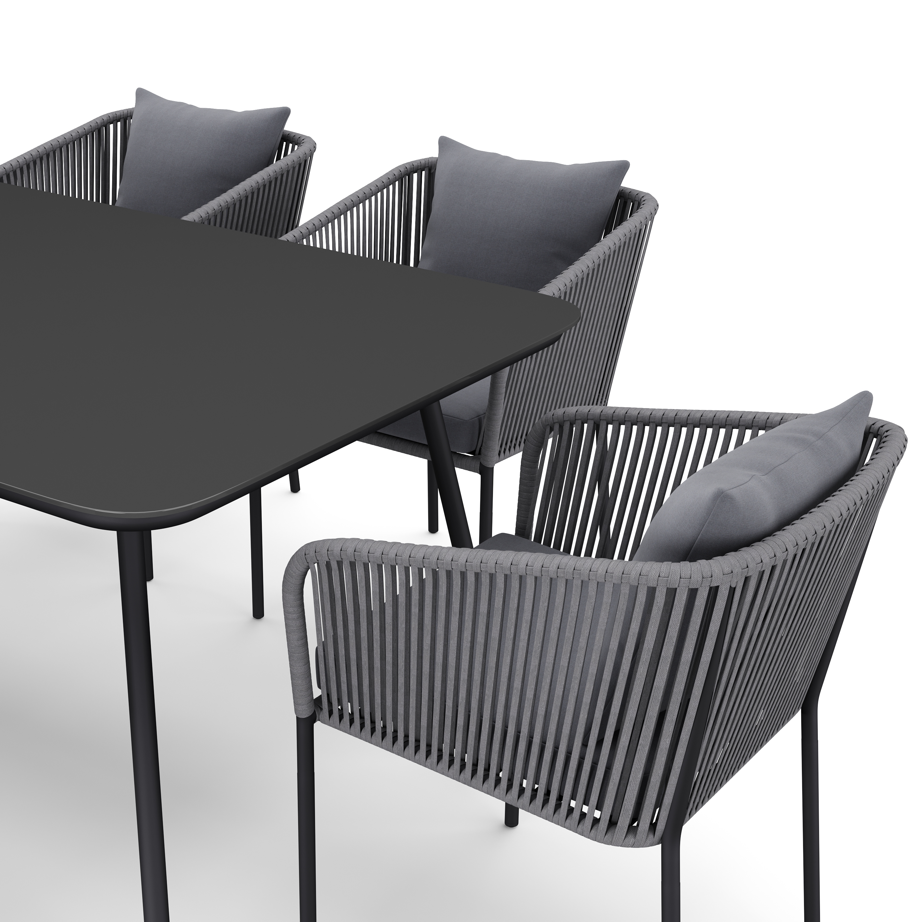 Gartenmöbel Set MARCELLO 7-teilig anthrazit