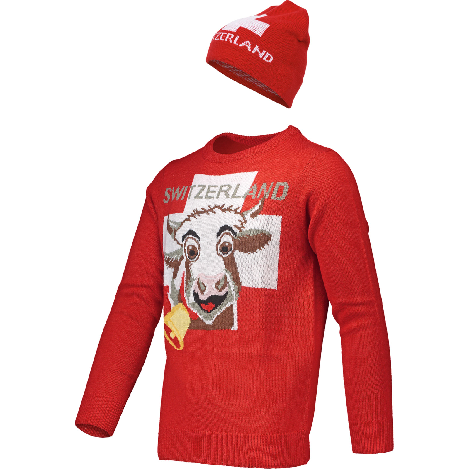 Schweizer Pullover mit Mütze XS