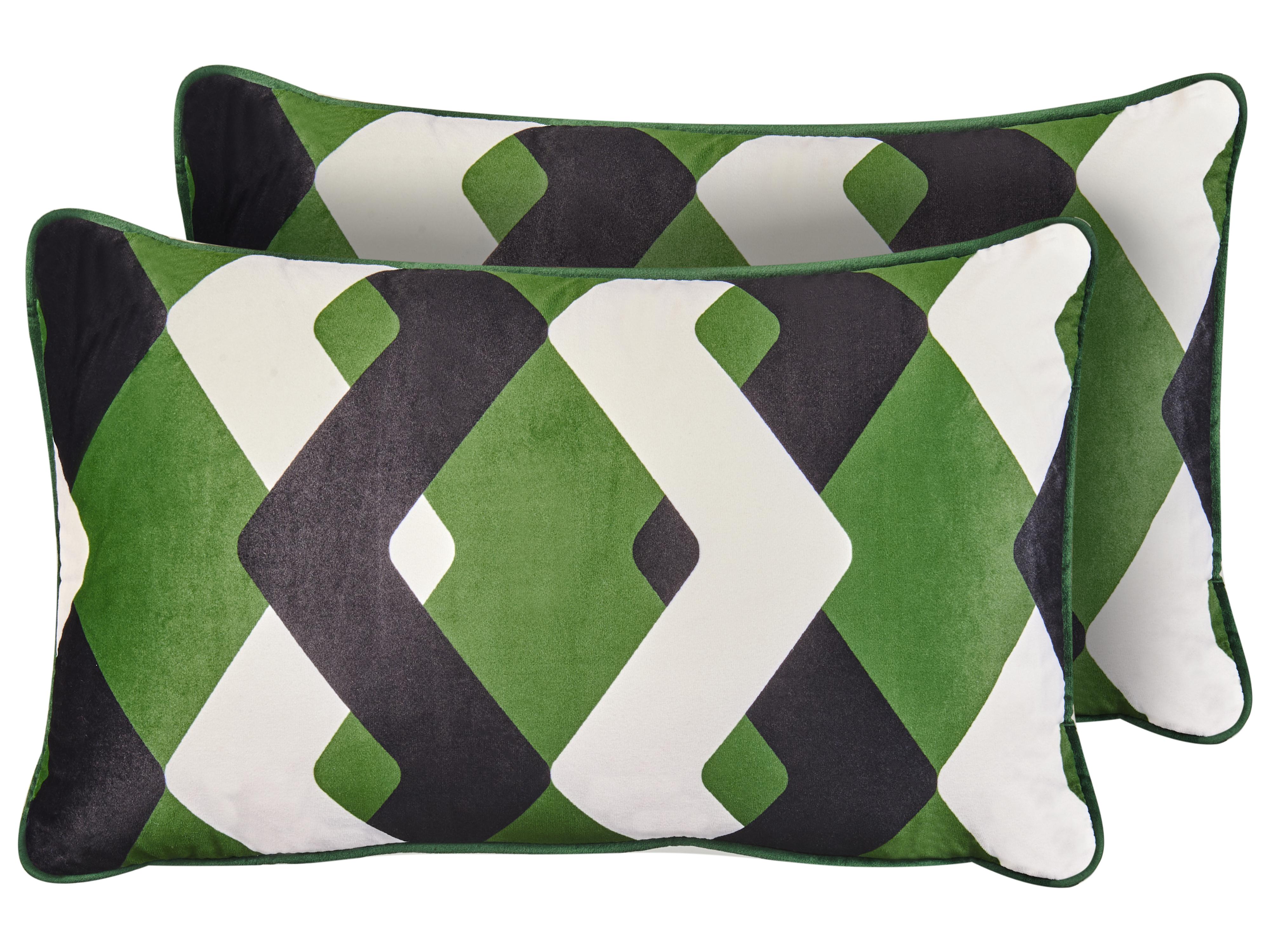 Set van 2 tuinkussens SWAY geometrisch patroon 30 x 50 cm Meerkleurig