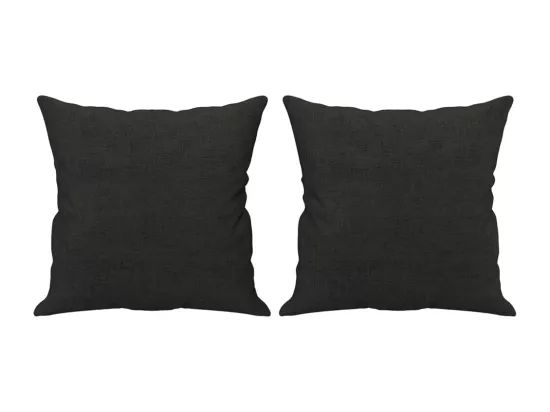 Canapé 3 places avec oreillers décoratifs noir 180 cm tissu