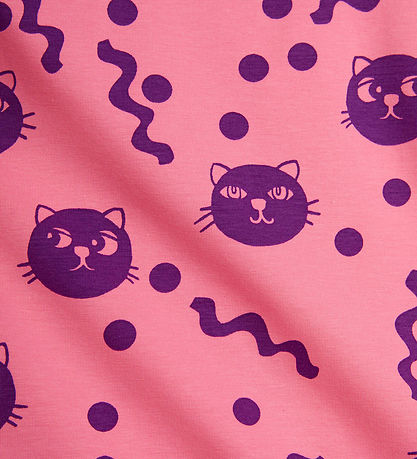 Mini Rodini Leggings - Squiggly Cats AOP - Pink