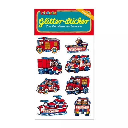 Lutz Mauder Glitter-Sticker Feuerwehrfahrzeuge