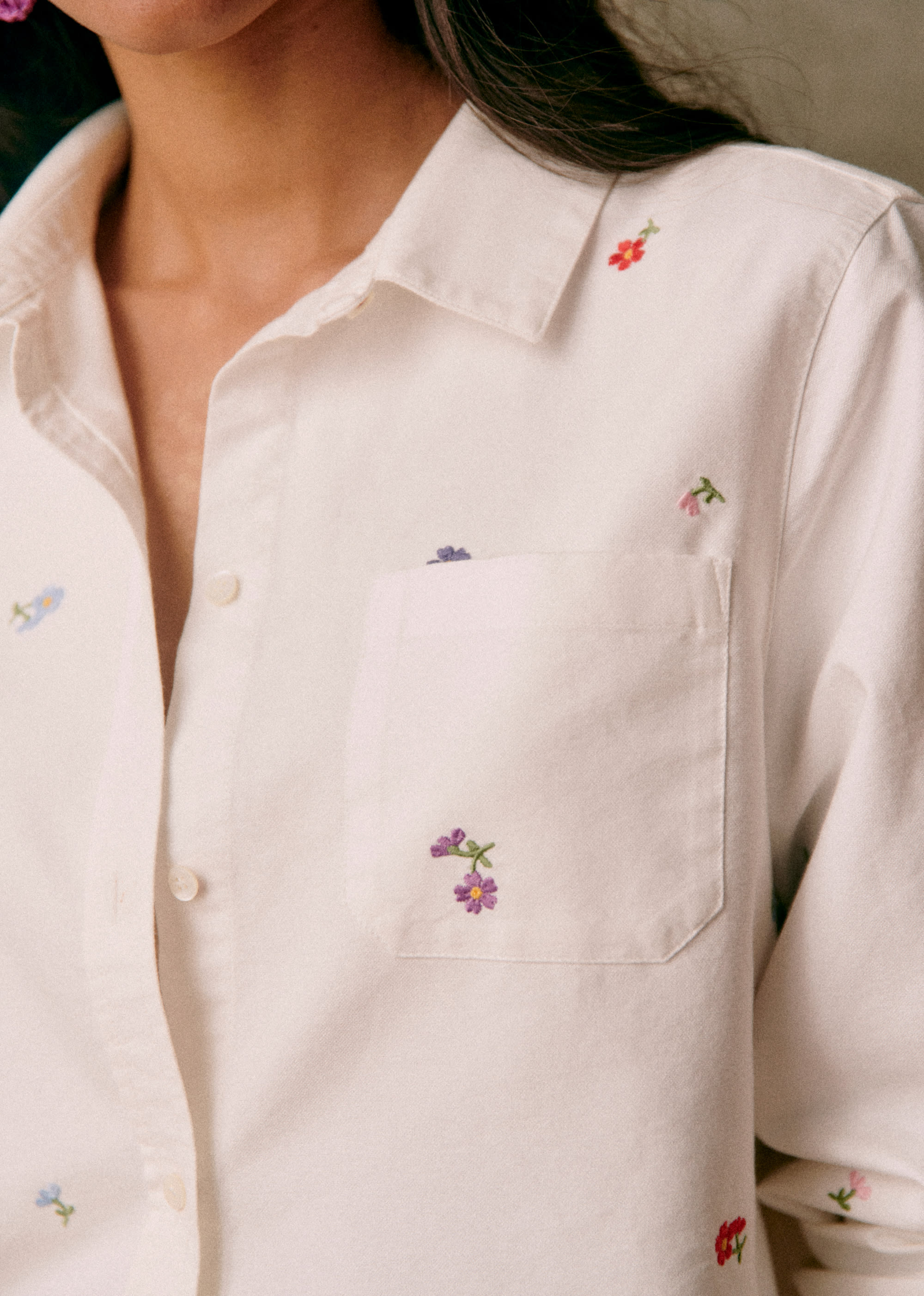 Chemise Tomboy - Broderie Fleurs Multico - E-SHOP/CHEMISES & BLOUSES 5905240