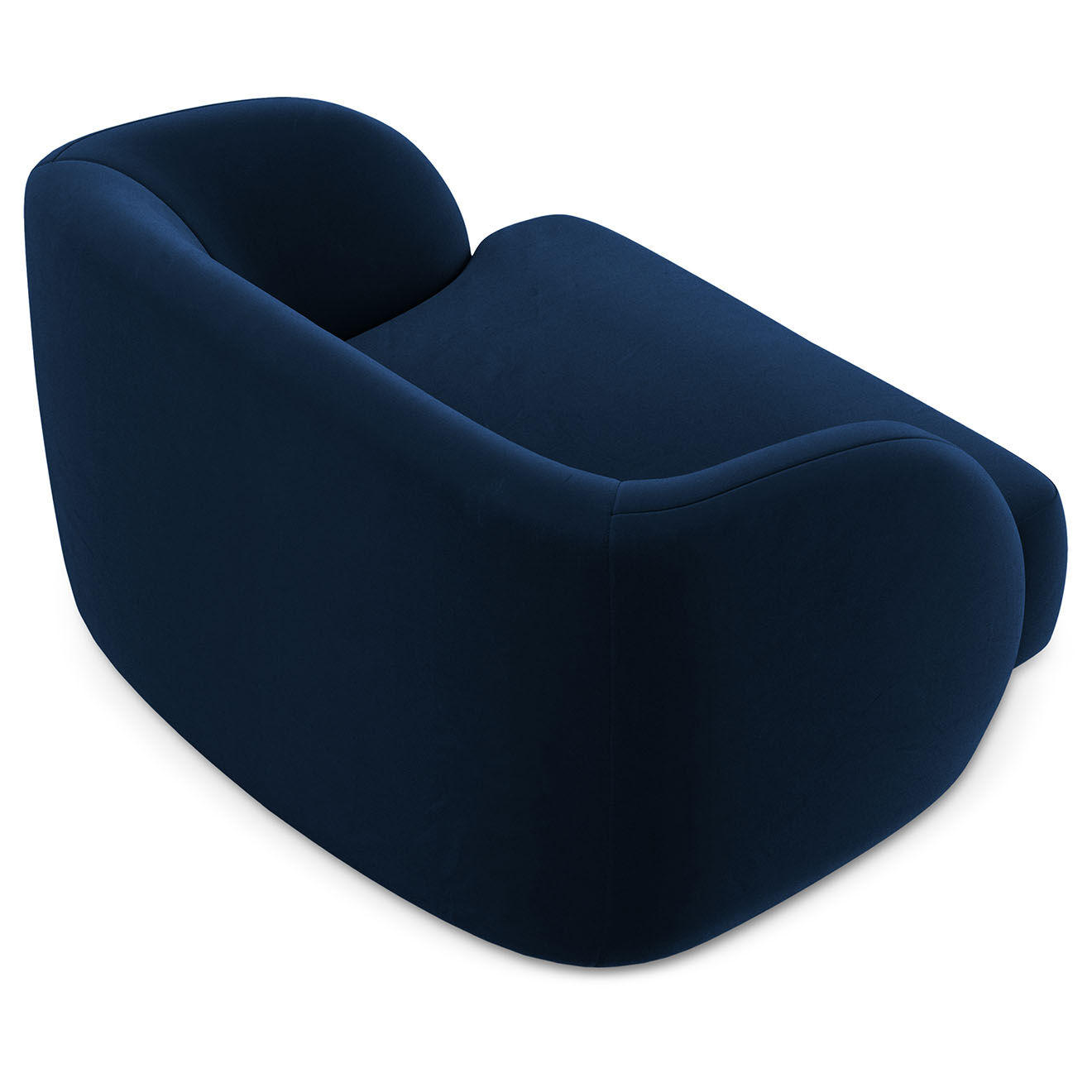 Micadoni Limited Edition Fauteuil en Velours Miley bleu roi - 109x85x74 cm