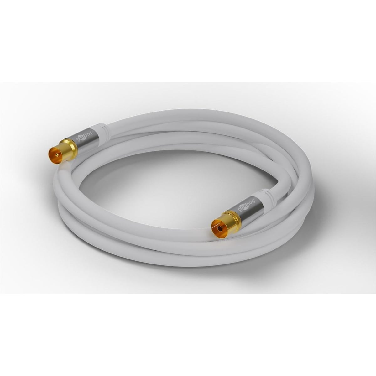 Goobay TV-antennekabel (135 dB), 4x skjermet
