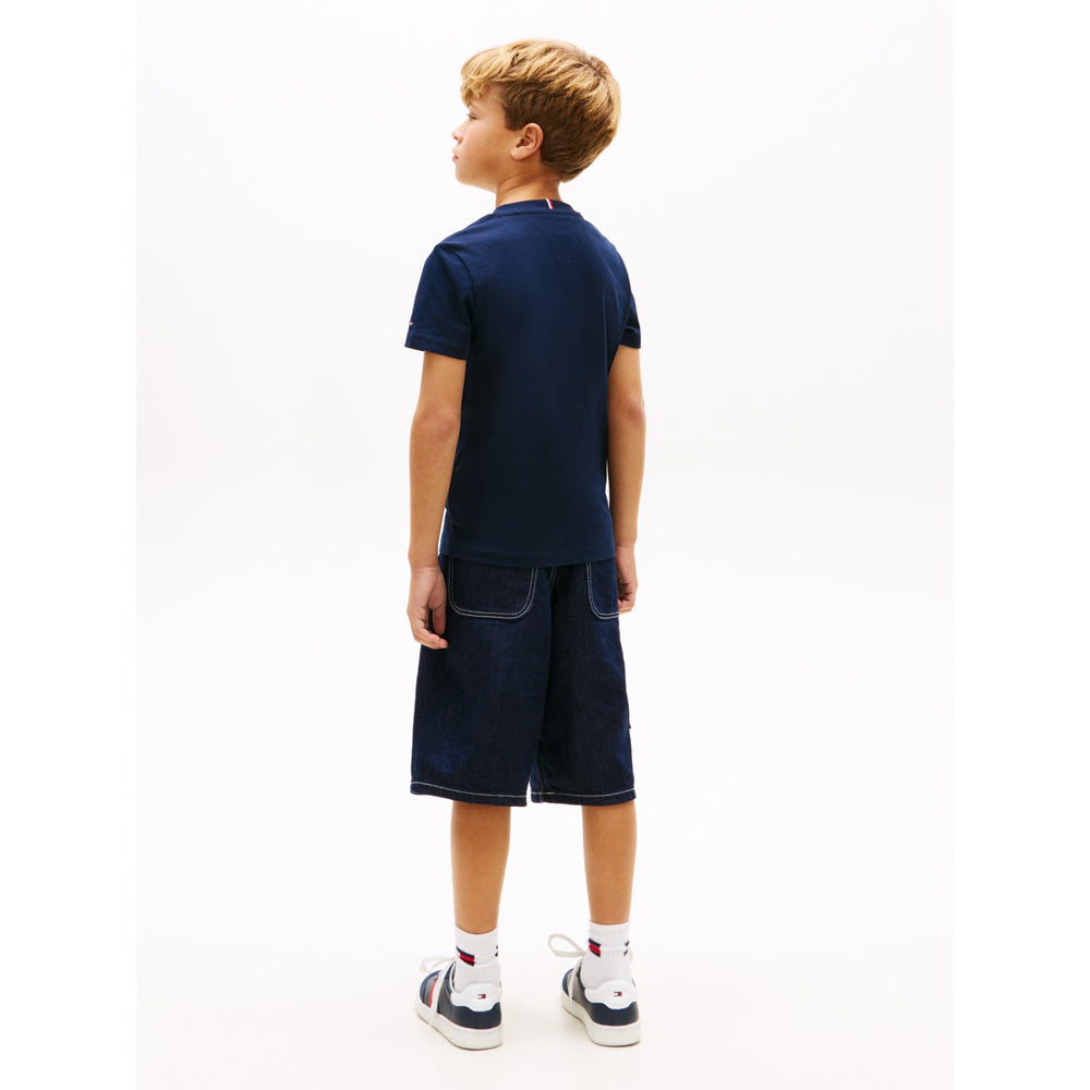 Køb Tommy Hilfiger Dark Night Navy Basketball Graphic T-Shirt