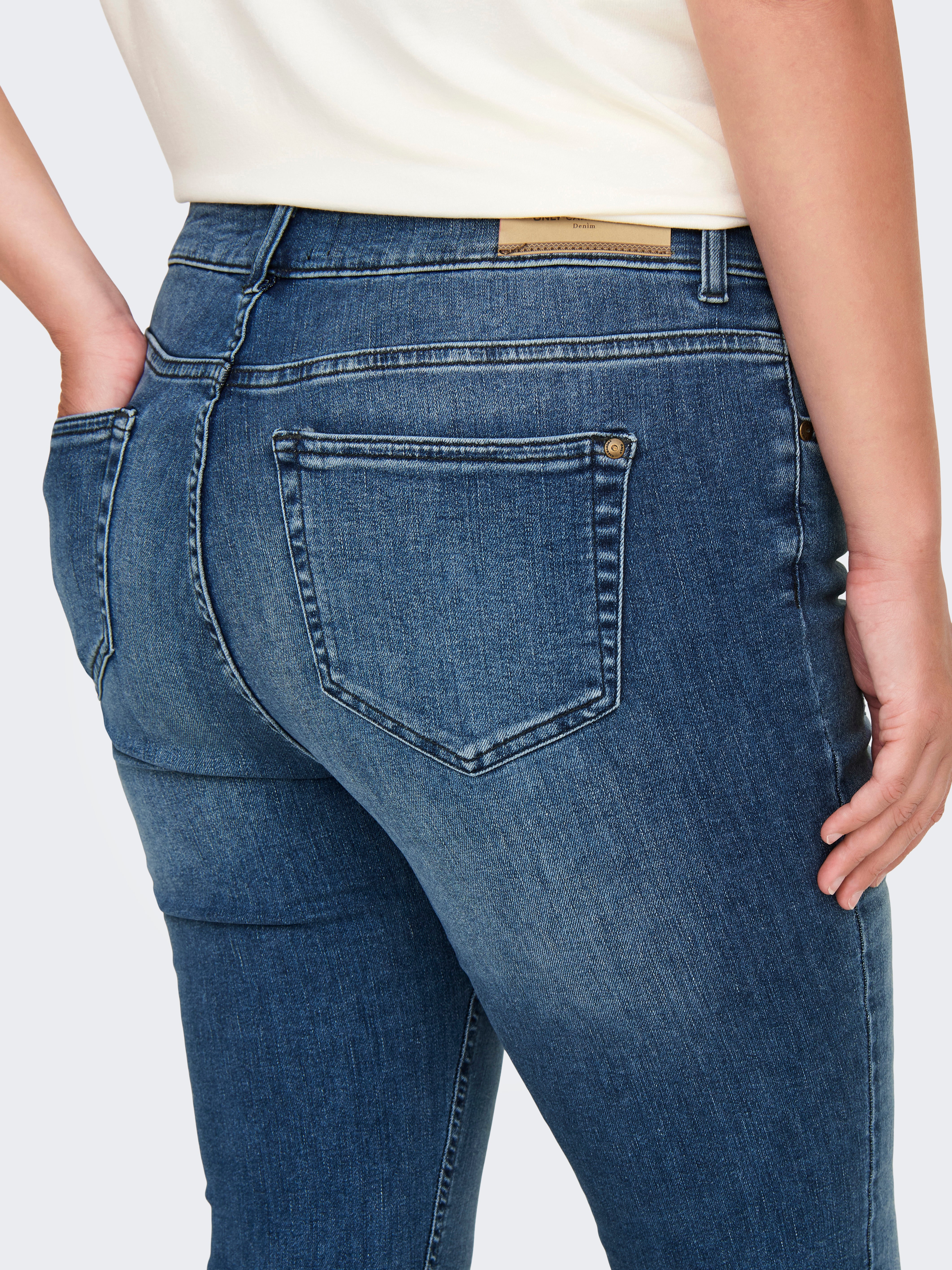 CARWILLY Mittlere Taille Skinny Fit Jeans Medium Blue Denim
