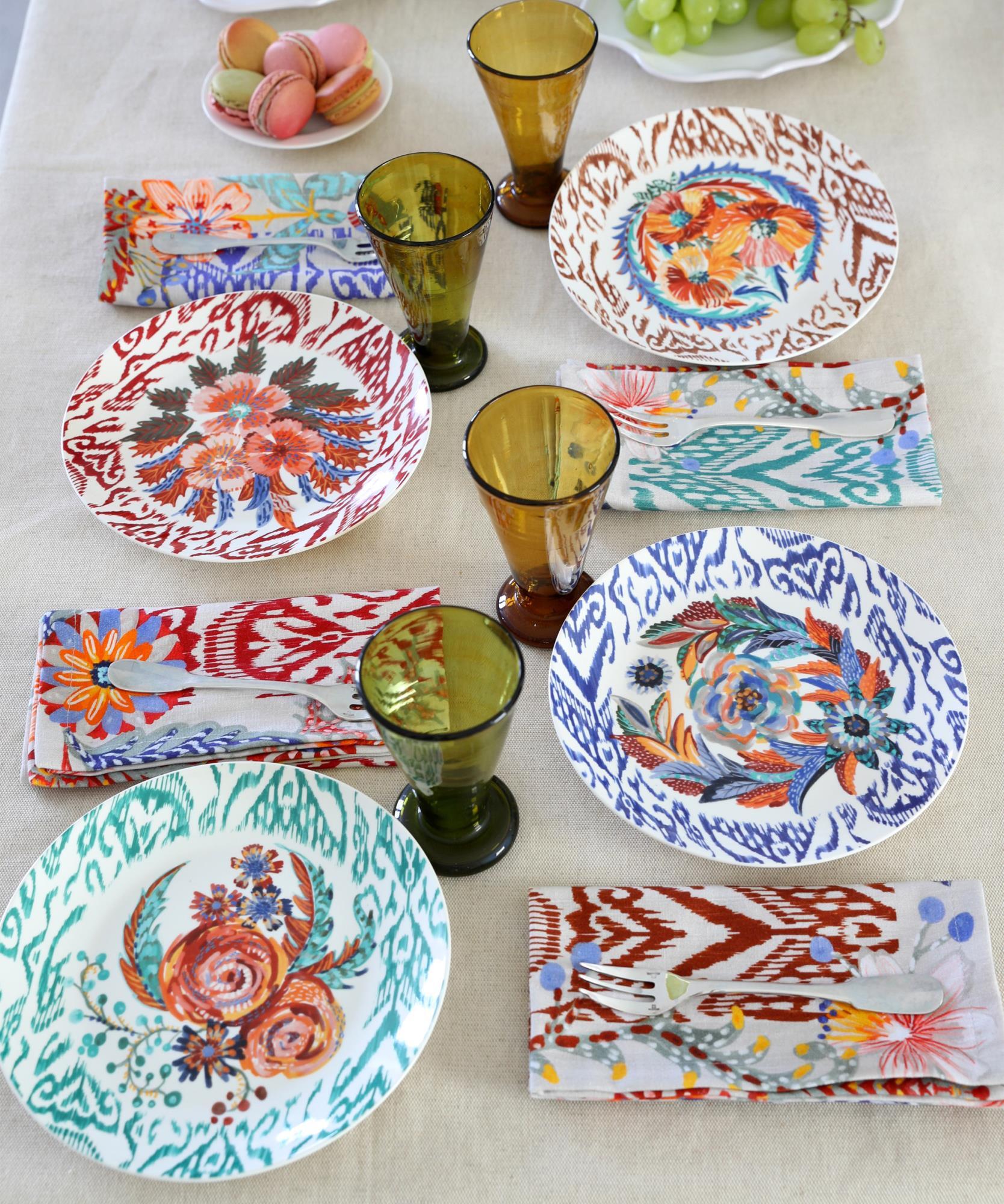 4 Serviettes Fleurikat  100% Coton - 40 x 40cm