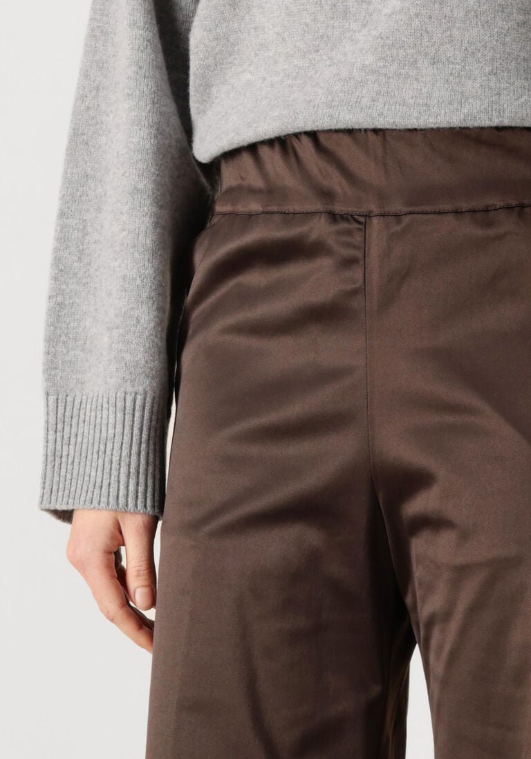 bruine sea me happy wijde broek super woody shiny cotton