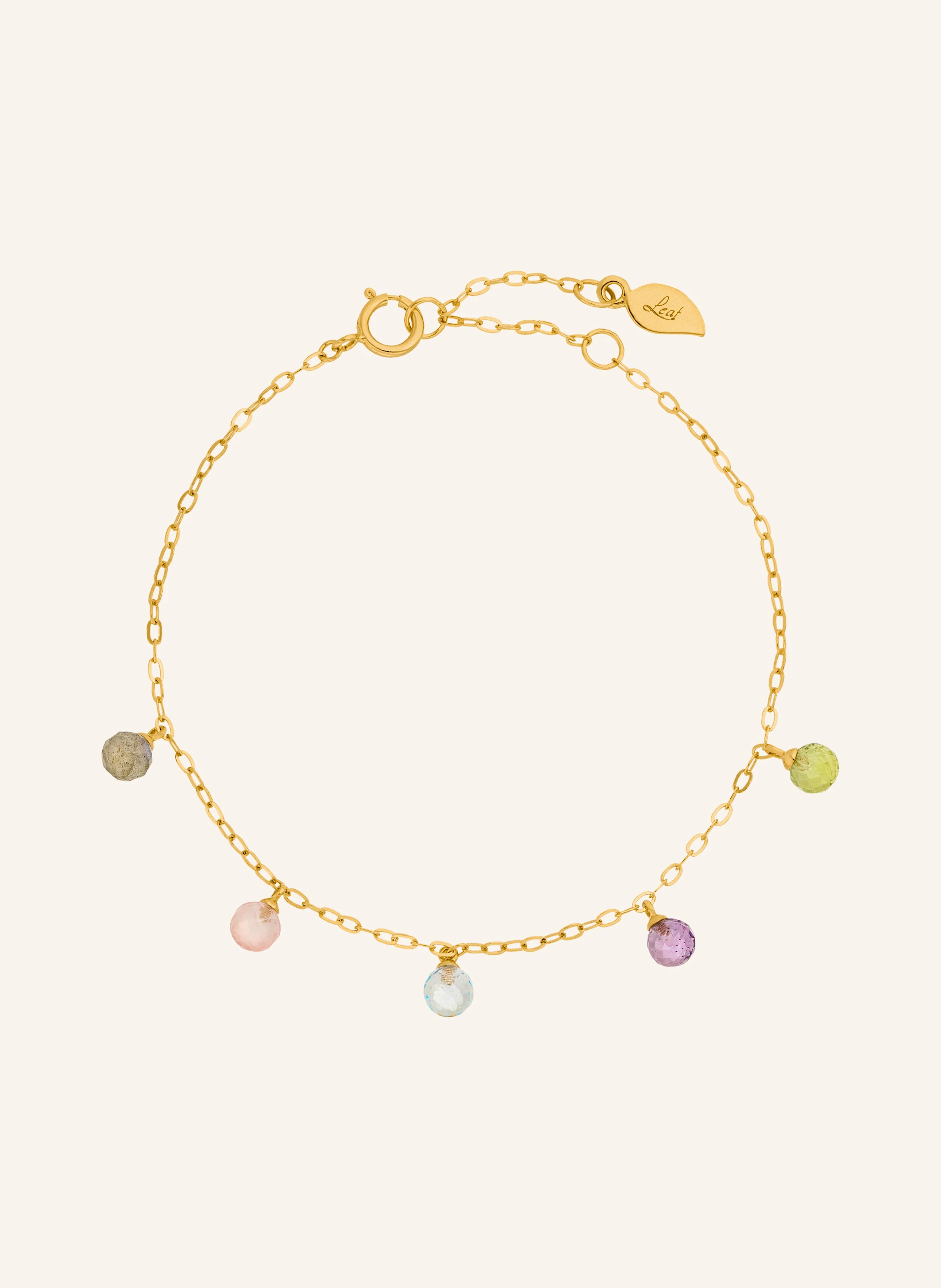 Leaf Armband SWEET GEMS aus14 Karat Gelbgold