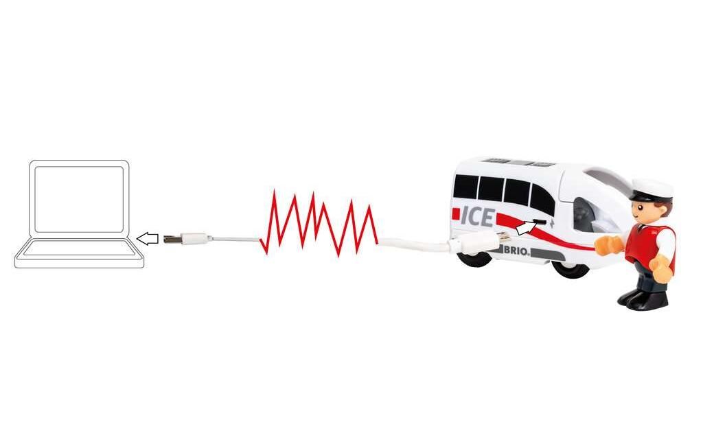 BRIO World Train ICE RechargeableReisezug mit wiederaufladbarem Akku