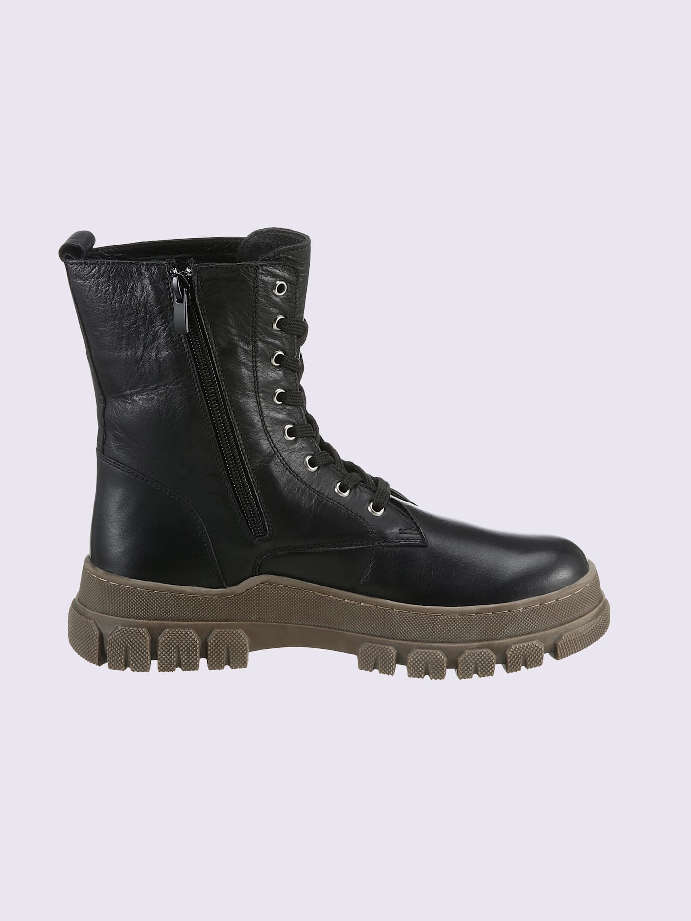 Bottines à lacets cuir nappa de vache
