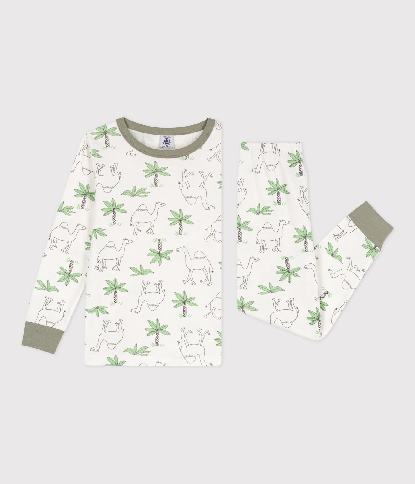 Pyjama dromadaires en coton petite fille/petit garçon