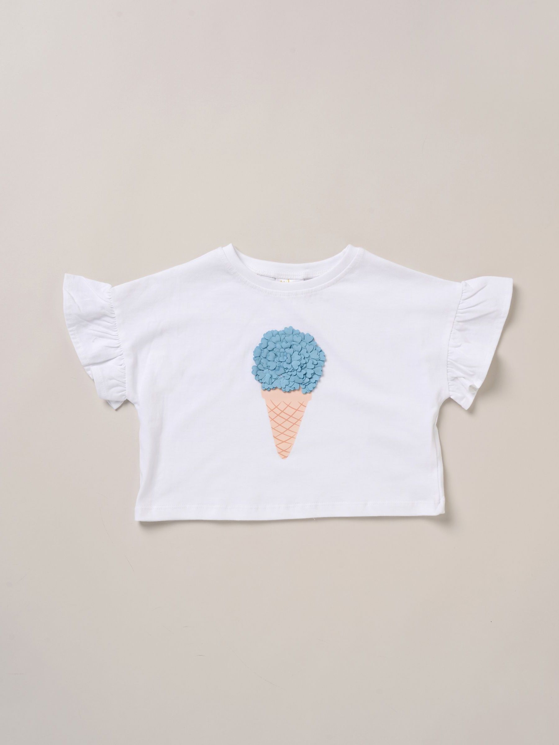 Blauw - Miss Cropped Printed T-Shirt and Skirt Outfit Set