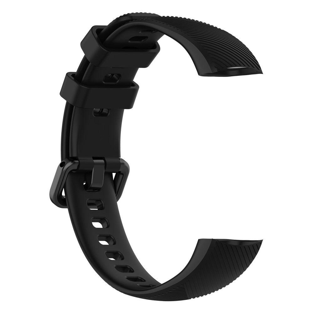 (Gr. S) Huawei Honor Band 5 / Honor Band 4 Ersatz Sport Armband aus Silikon (Gelenkumfang 158-238 mm) - Schwarz
