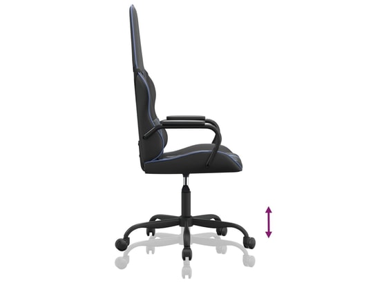 VIDAXL - Fauteuil de bureau Chaise de jeu de massage bleu et noir similicuir