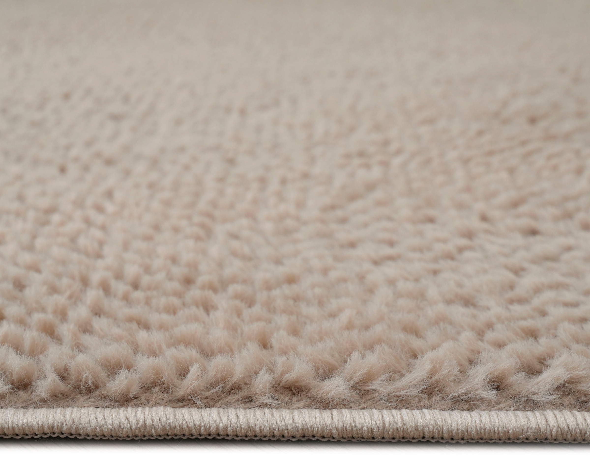 my home Fellteppich »Valeria Rabbit mit Hoch-Tief Effekt, waschbar, Kunstfellteppich« rechteckig 12 mm Höhe Kaninchenfell-Haptik, Uni, weich & kuschelig, Wohnzimmer, Schlafzimmer