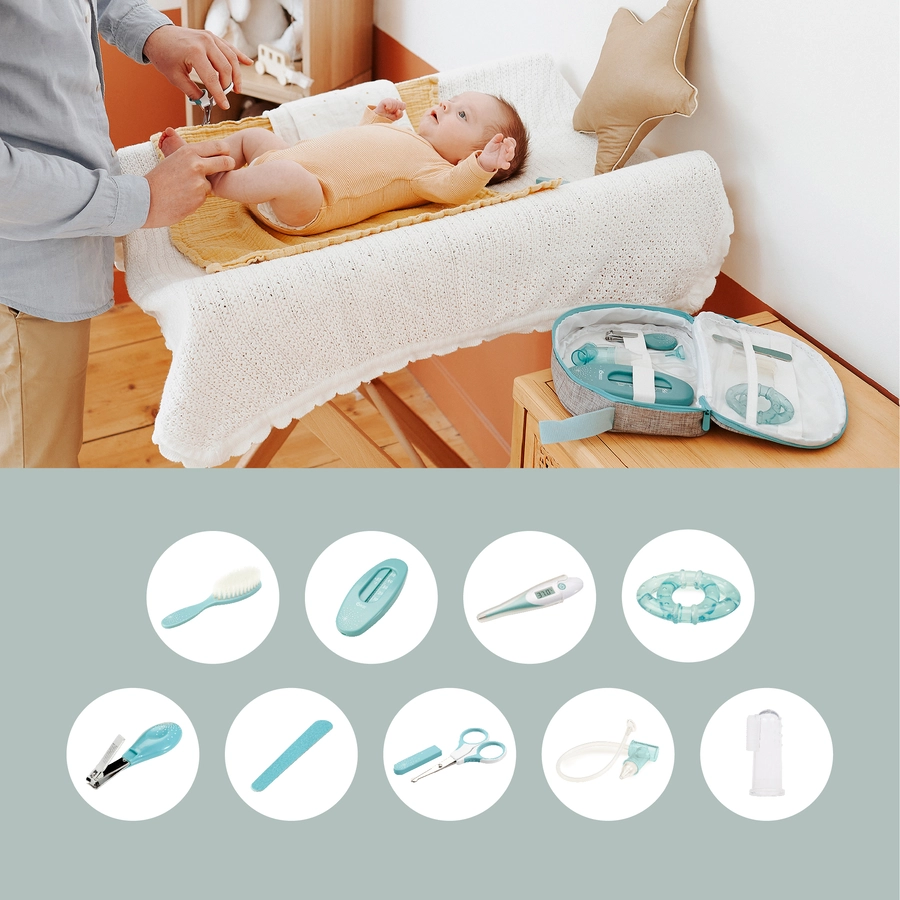 babymoov Babypflege-Set Smokey aqua