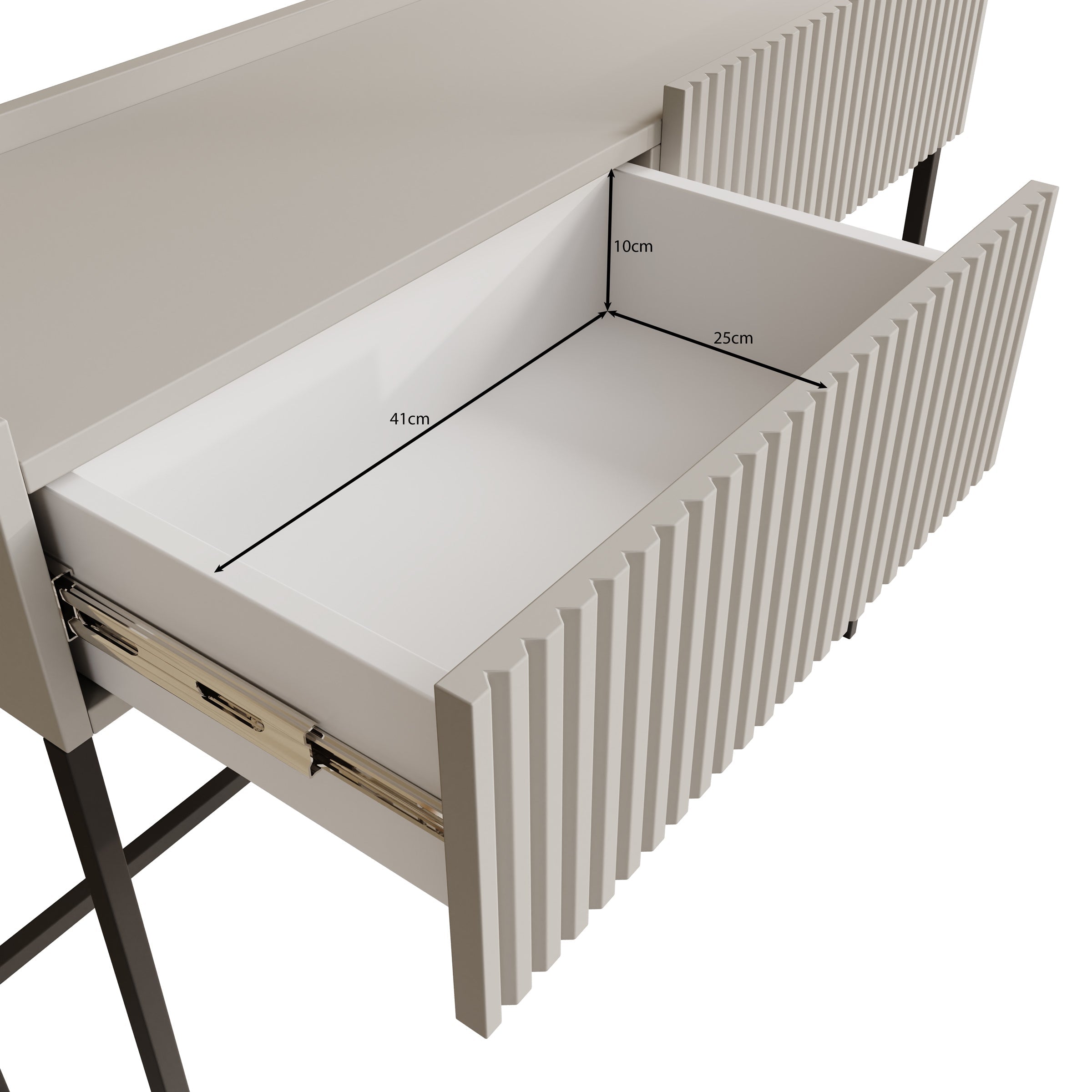 Meubella - Capri - Kaptafel - Beige - 100x32 cm