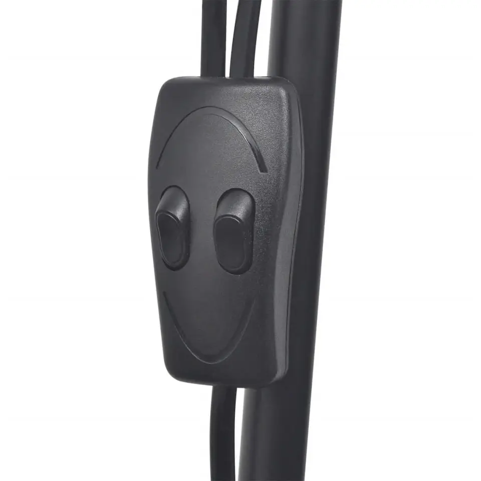 vidaXL - Staande Lamp - Zwart - Staal