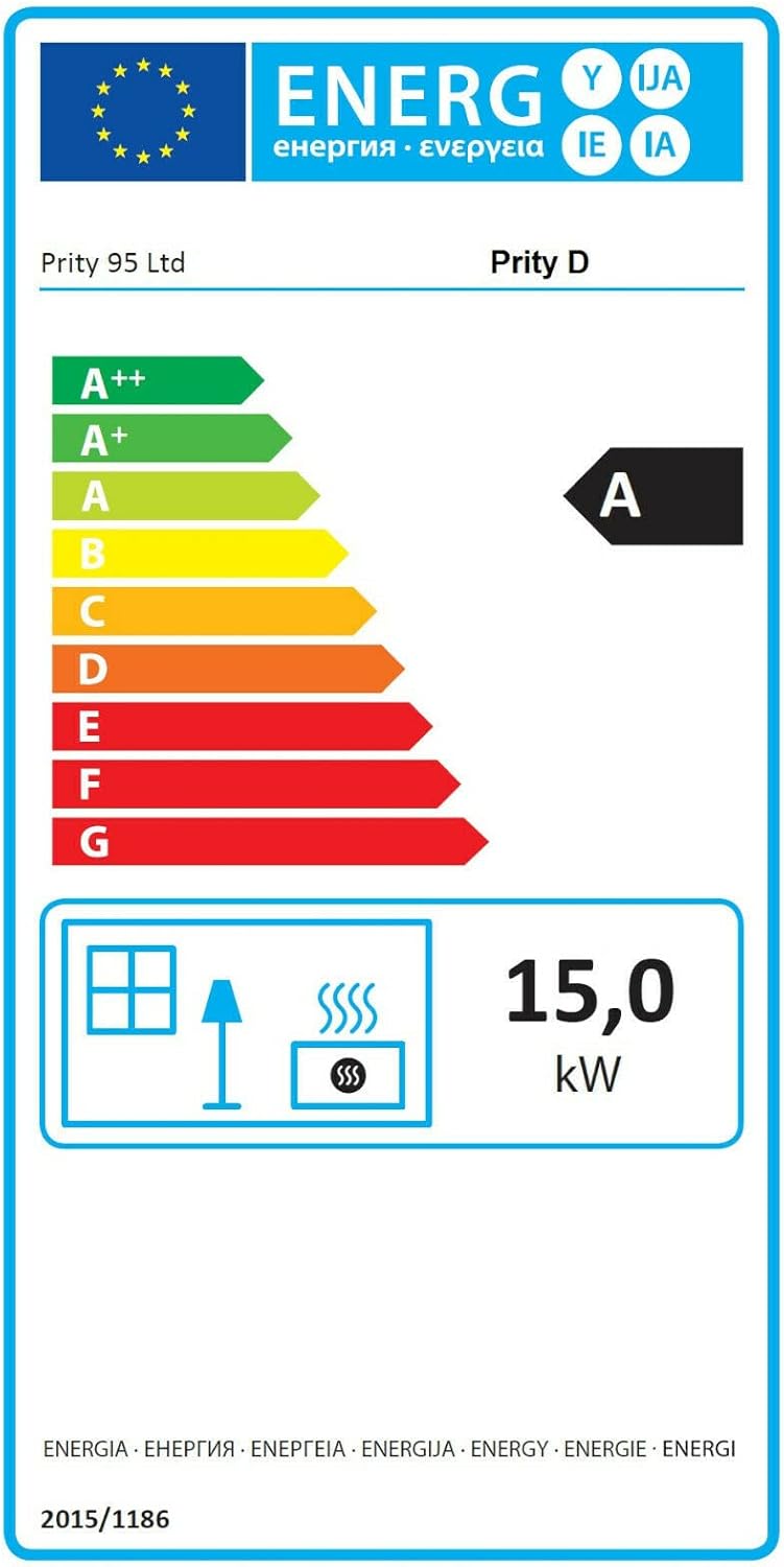 EEK A Kaminofen Prity D - 15 kw Schwarz
