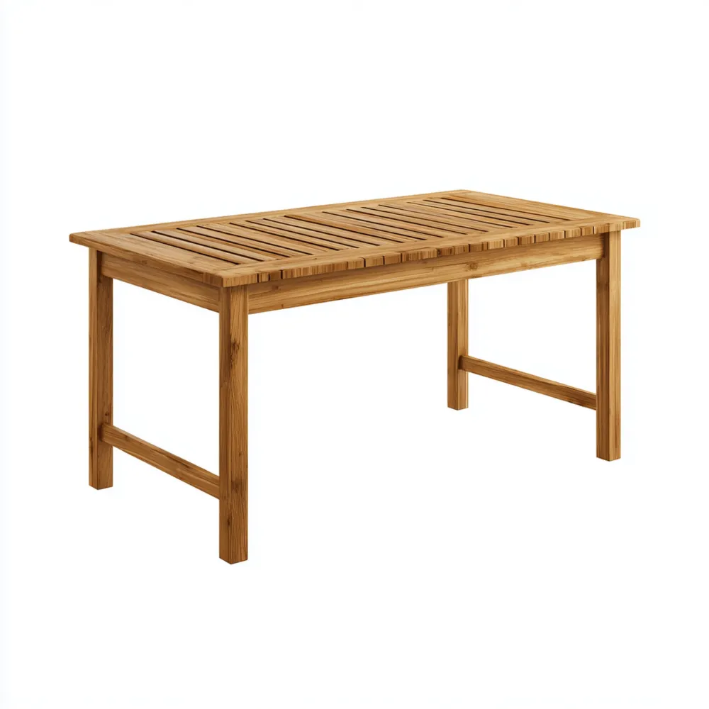 Esstisch Bambus 150x80x76 cm – Natur – Klassisches Design