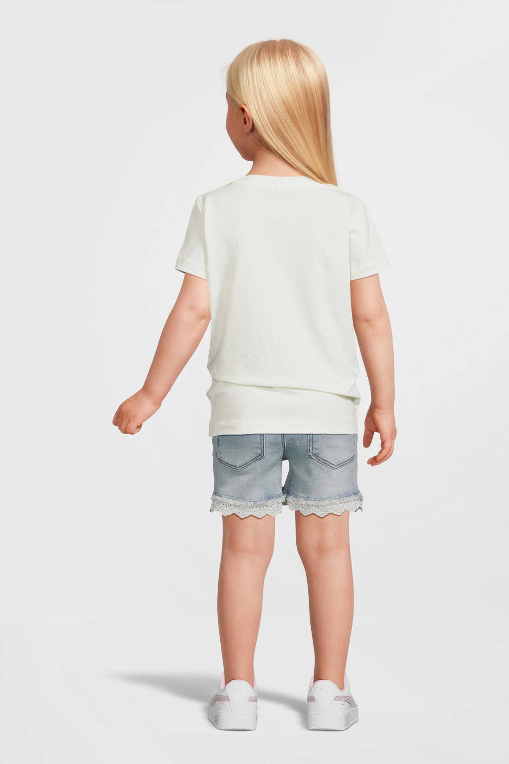 NAME IT T-shirt NMFFANG met printopdruk en 3D applicatie wit
