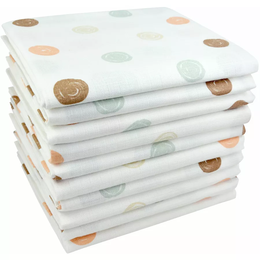 M.M.C. Mullwindel 10 PACK Natur Motive 80x70 cm Mulltücher 10 Punkte