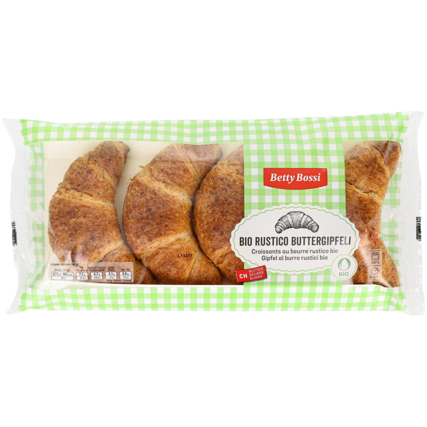 Betty Bossi Bio Frischback Rustico Buttergipfel