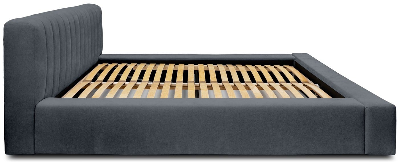 Trae Mobler Como 160 x 200 cm Gestoffeerd Bed Donkerblauw