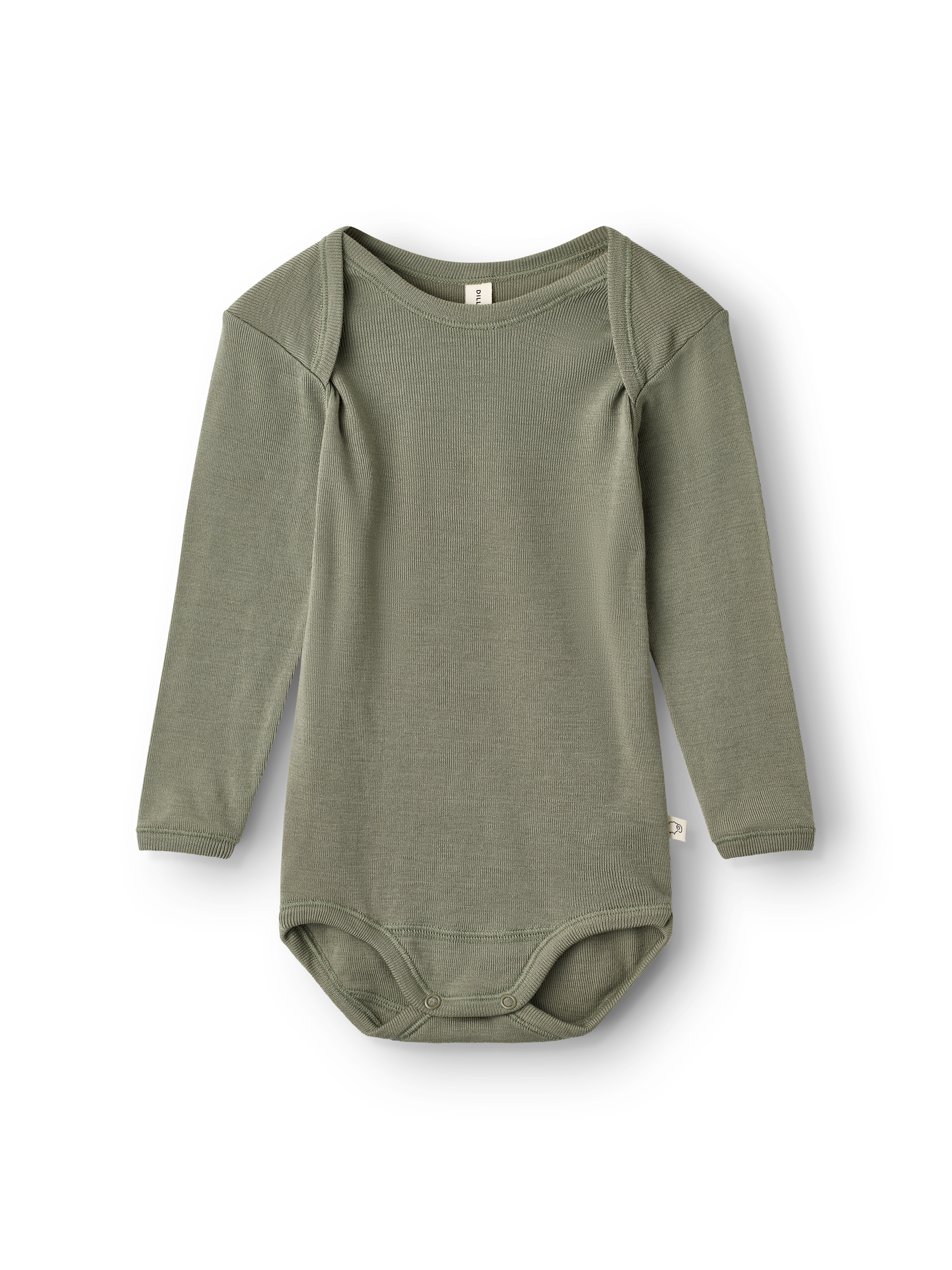 Romper met lange mouw van merinowol voor baby's