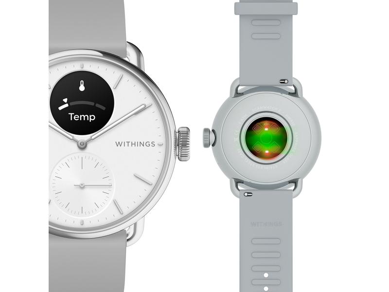 Withings Activity Tracker Scanwatch 2 White, 38 mm Hybrid Smartwatch