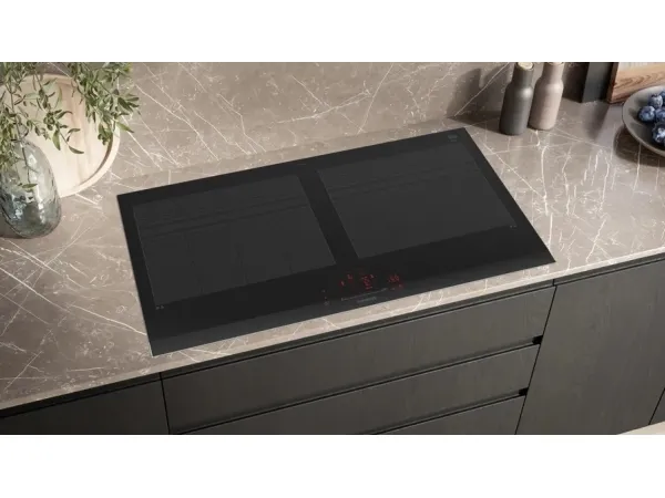 Siemens iQ700 EX275HXC1E - Induktions kogeplade - 4 plader - Niche - bredde: 88 cm - dybde: 33 cm - stålramme - sort