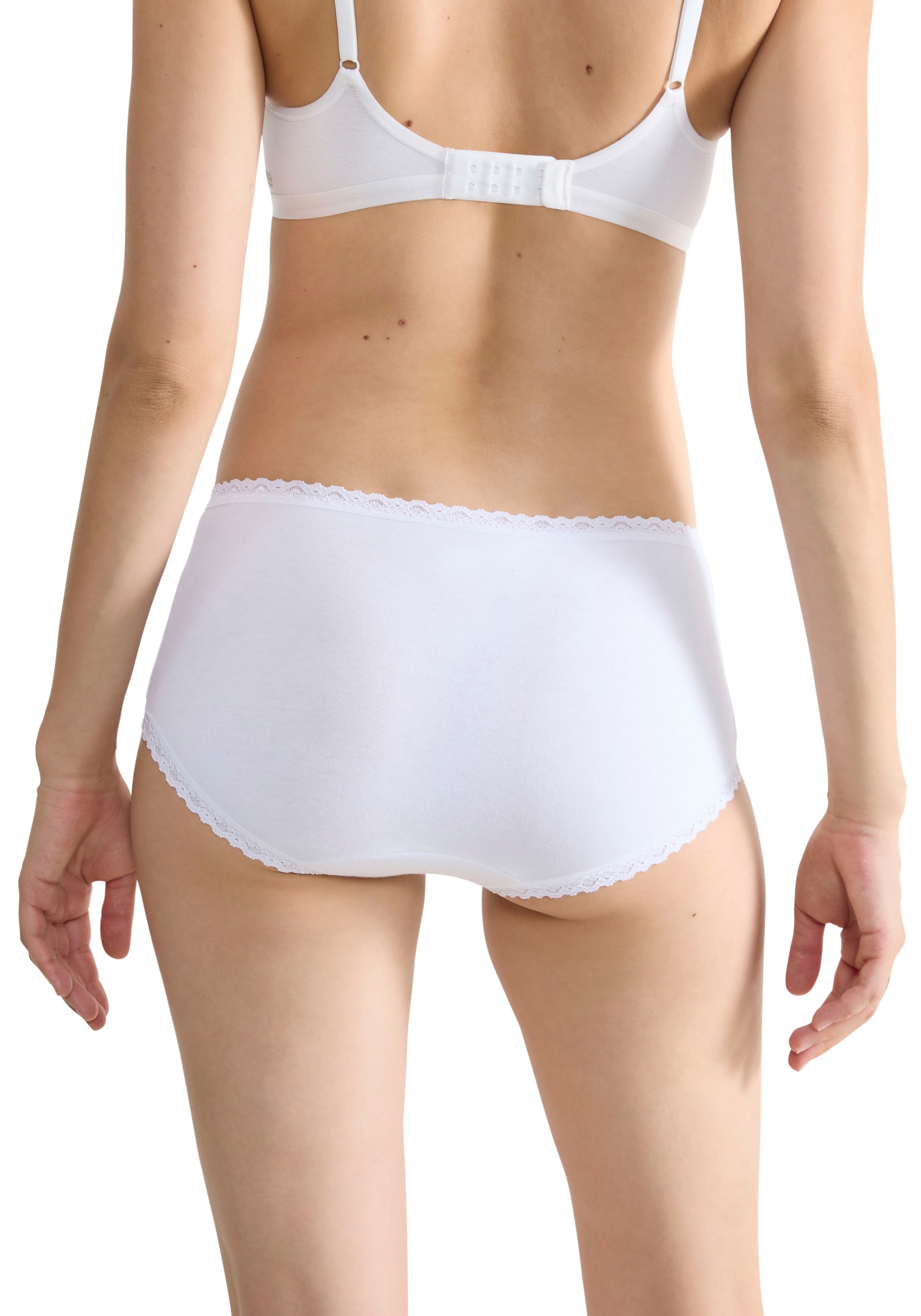 sloggi Midislip »24/7 Cotton Lace«, mit zarter Spitze, Baumwollmischung. blickdicht, hüftiger Schnitt