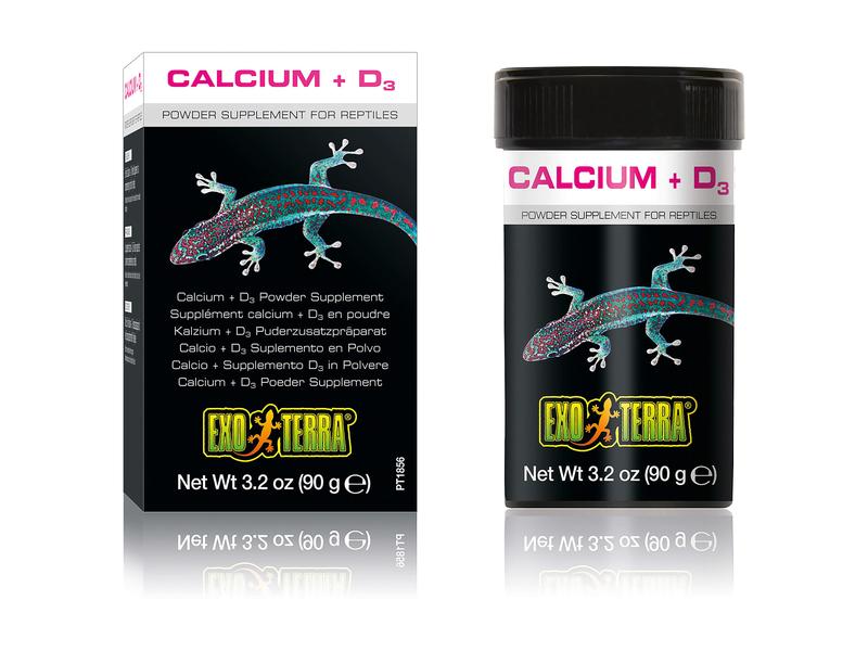 Exo Terra Zusatzpräparat Calcium  D3, 90 g Puderzusatzpräparat für Reptilien