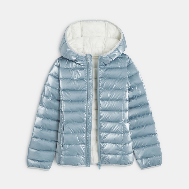 Doudoune chaude et légère bleu fille