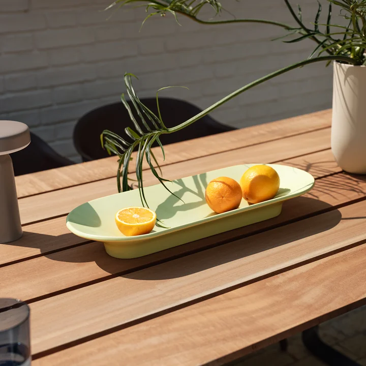 Muuto - 70/70 Gartentisch, 225 x 90 cm, Sapelli / anthrazitschwarz RAL 7021