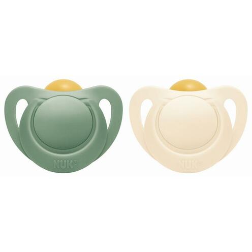 2 sucettes For Nature latex 0-6m - Vert - NUK